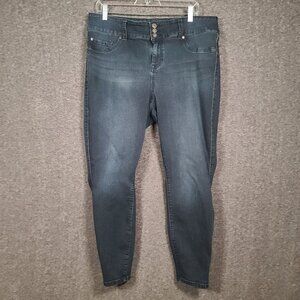 Torrid Premium Jeggings Jeans Size 20R Distressed Dark Wash Faux Pockets